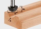 Fraise à rainurer Festool HW S8 R9.7 (490986) pour OF 900, OF 1000, OF 1010, OF 1010 R, OF 1400, OF 2000, OF 2200