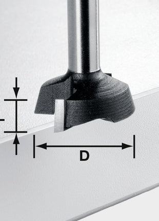 Fraise à surfacer Festool S8 HW MFK (500368) pour fraiseuse de chants modulaire MFK 700 EQ/B-Plus