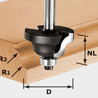 Fraise à double rayon Festool HW S8 D38.1/R6.35/R6.35 (491030) pour OF 900, OF 1000, OF 1010, OF 1010 R, OF 1400, OF 2000, OF 2200