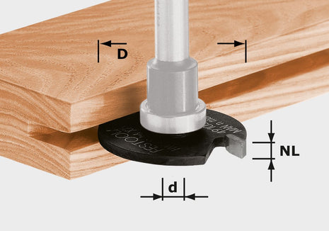 Fresadora de ranuras de disco Festool HW D40x4 (491059) para OF 900, OF 1000, OF 1010, OF 1010 R, OF 1400, OF 2000, OF 2200