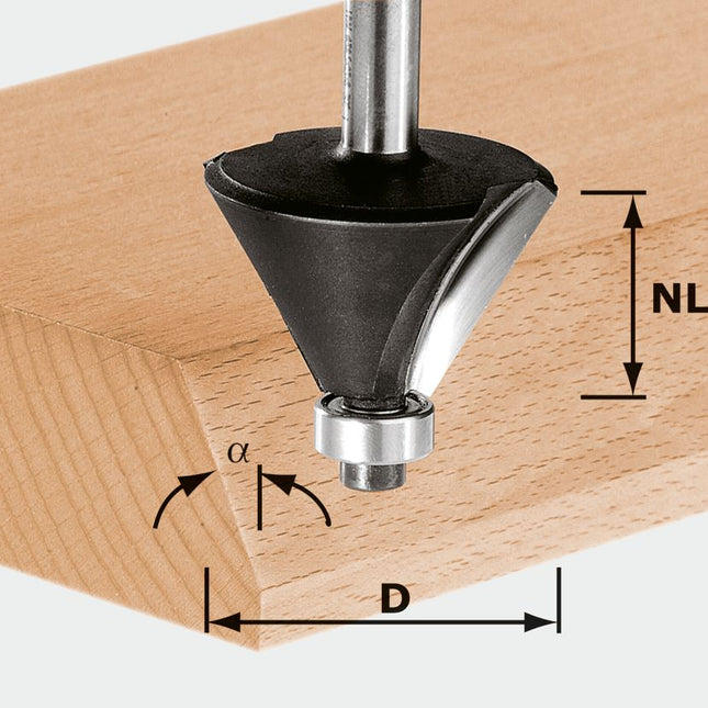 Fraise à chanfreiner Festool HW S12 D44/30/30° (491101) pour OF 1400, OF 2000, OF 2200