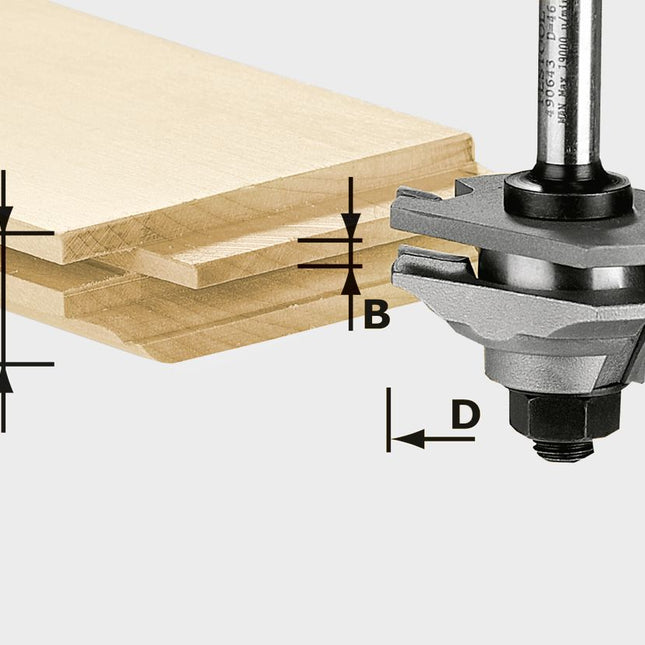 Coupe-ressort profilé Festool HW S8 D46 x D12-FD (490643) pour OF 900, OF 1000, OF 1010, OF 1010 R, OF 1400, OF 2000, OF 2200