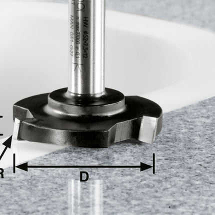 Fraise à surfacer Festool HW D 52/R1ss S12 (492701) pour OF 1400, OF 2000, OF 2200