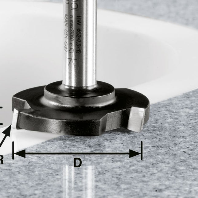 Fraise à surfacer Festool HW D 52/R1ss S12 (492701) pour OF 1400, OF 2000, OF 2200