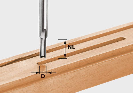 Fresadora de ranuras Festool HW S8 D8/30 (491647) para OF 900, OF 1000, OF 1010, OF 1010 R, OF 1400, OF 2000, OF 2200