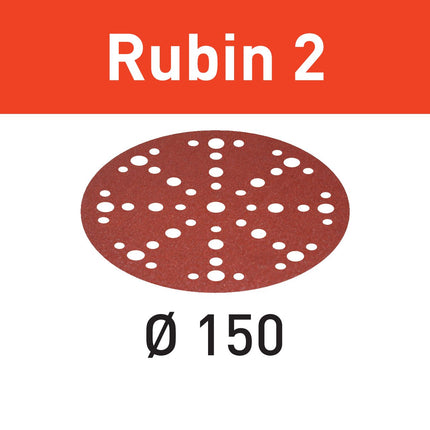 Festool STF D150/48 P150 RU2/10 disque abrasif Ruby 2 (575183) pour RO 150, ES 150, ETS 150, ETS EC 150, LEX 150, WTS 150, HSK-D 150