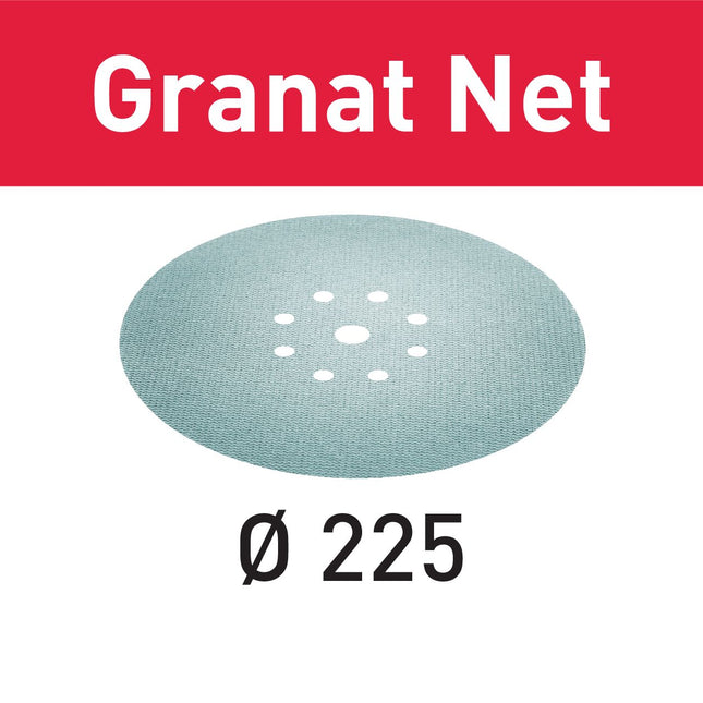 Festool STF D225 P150 GR NET/25 mesh abrasif Garnet Net (203315) pour ponceuses à long col PLANEX LHS 2 225 EQ(I), PLANEX 225 EQ, PLANEX LHS-E 225 easy, PLANEX LHS 2-M 225 EQ
