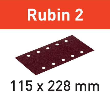 Festool STF 115X228 P180 RU2/50 bandes abrasives Ruby 2 (499036) pour RS 200, RS 2, RS 100, RS 100 C, RS 1, RS 1 C, HSK-A 115 x 226