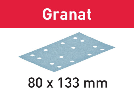 Festool STF 80x133 P180 GR/10 bandes abrasives grenat (497130) pour RTS 400, RTSC 400, RS 400, RS 4, LS 130, HSK-A 80x130, HSK 80x133