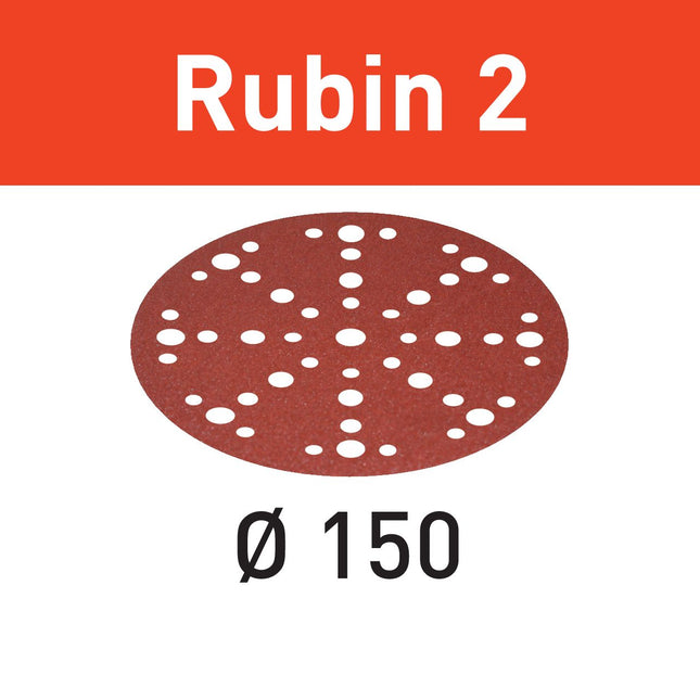 Festool STF D150/48 P220 RU2/10 disque abrasif Ruby 2 (575185) pour RO 150, ES 150, ETS 150, ETS EC 150, LEX 150, WTS 150, HSK-D 150