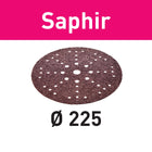 Festool STF D225/48 P24 SA/25 disque abrasif saphir (205650) pour ponceuses à col long PLANEX LHS 2 225 EQ(I), PLANEX 225 EQ, PLANEX LHS-E 225 easy, PLANEX LHS 2-M 225 EQ