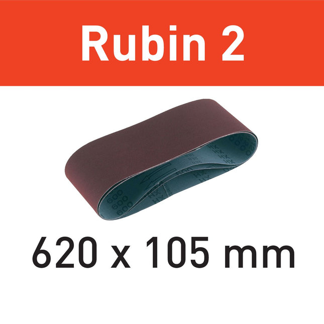 Festool L620X105-P60 RU2/10 bande abrasive Ruby 2 (499150) pour BS 105