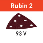 Festool STF V93/6 P80 RU2/50 Feuille abrasive Ruby 2 (499163) pour RO 90 DX, DX 93, RS 300, RS 3, LRS 93 (patin de ponçage en fer)