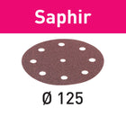 Festool STF D125/8 P80 SA/25 disque abrasif saphir (493127) pour RO 125, ES 125, ETS 125, ETSC 125, ES-ETS 125, ES-ETSC 125, ETS EC 125, LEX 125