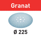 Festool STF D225/128 P80 GR/5 disque abrasif grenat (205665) pour ponceuses à col long PLANEX LHS 2 225 EQ(I), PLANEX 225 EQ, PLANEX LHS-E 225 easy, PLANEX LHS 2-M 225 EQ
