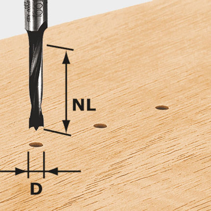 Foret à cheville Festool HW S8 D10/30 Z (491069) pour OF 900, OF 1000, OF 1010, OF 1010 R, OF 1400