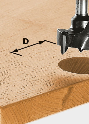 Foret à raccord Festool HW S8 D25 (491073) pour OF 900, OF 1000, OF 1010, OF 1010 R, OF 1400, OF 2000, OF 2200