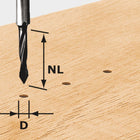 Foret traversant Festool HW S8 D5/30 (491064) pour OF 900, OF 1000, OF 1010, OF 1010 R, OF 1400, OF 2000, OF 2200