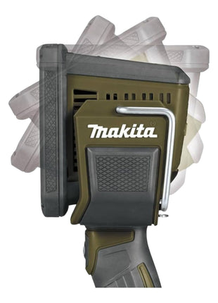 Makita DML 812 SF1 Foco manual a batería 18 V 1250 lm LED verde oliva edición especial para aventuras al aire libre + 1x batería 3,0 Ah + cargador