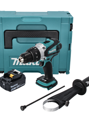 Taladro percutor inalámbrico Makita DHP 458 M1J 18 V 91 Nm + 1x batería 4,0 Ah + Makpac - sin cargador