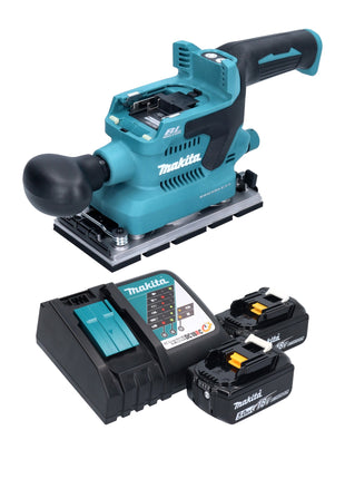 Makita DBO 380 RT Ponceuse vibrante sans fil 18 V 93 x 185 mm Brushless + 2x batterie 5,0 Ah + chargeur