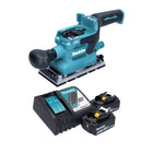 Makita DBO 380 RT Ponceuse vibrante sans fil 18 V 93 x 185 mm Brushless + 2x batterie 5,0 Ah + chargeur