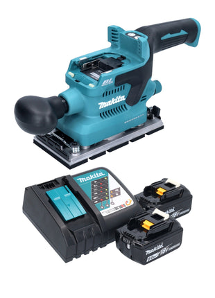 Makita DBO 380 RG Ponceuse vibrante sans fil 18 V 93 x 185 mm Brushless + 2x batterie 6,0 Ah + chargeur