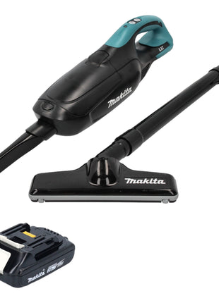 Aspirador de batería Makita DCL 182 A1 B 18 V negro + 1x batería 2,0 Ah - sin cargador