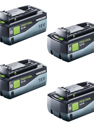 Festool Kit batterie 4x BP 18 Li 8,0 HP-ASI Batterie 18 V 8,0 Ah ( 4x 577323 ) 8000 mAh Li-ion avec indicateur de charge