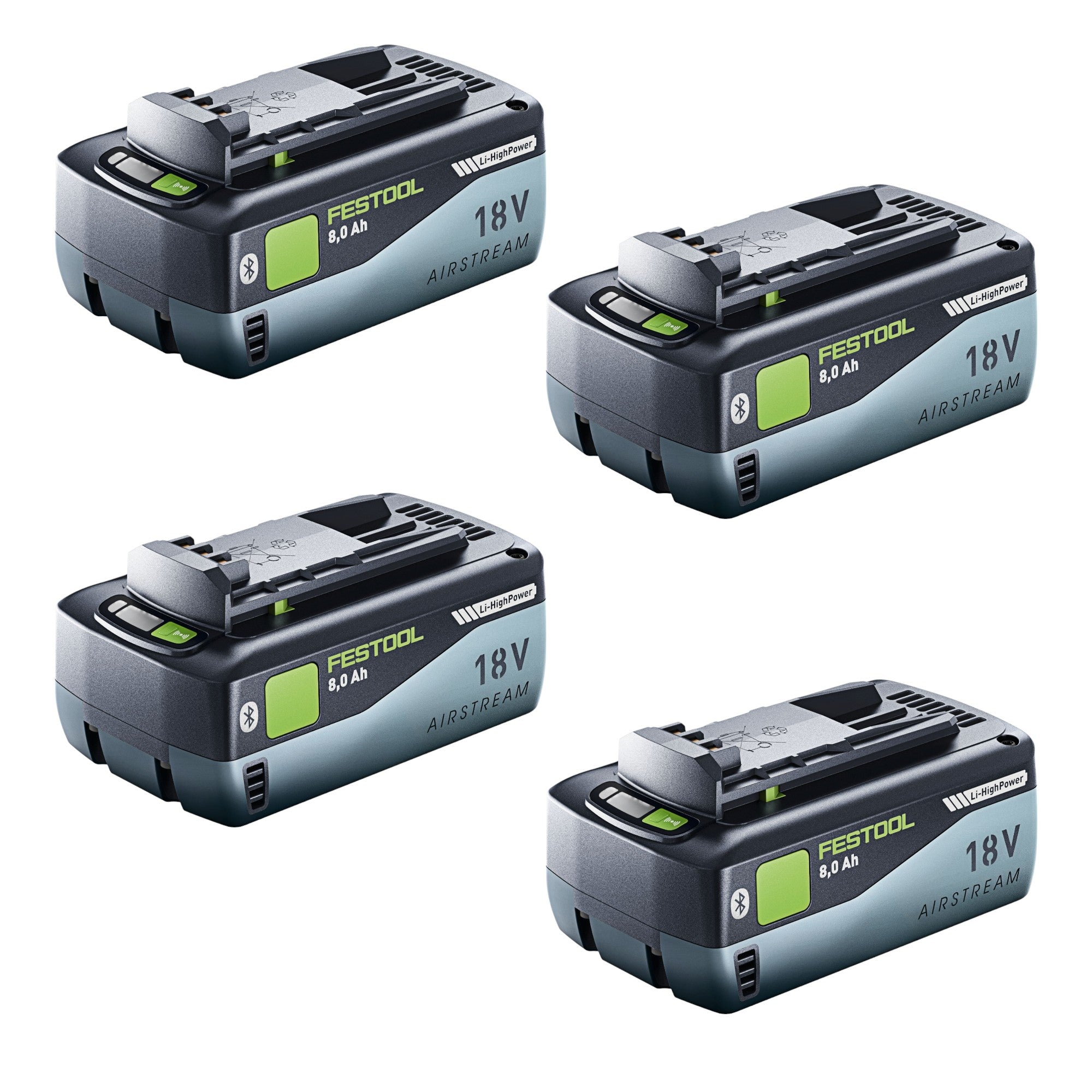 Festool Akku Set 4x BP 18 Li 8 0 HP ASI Akku 18 V 8 0 Ah 4x 577323 8000 mAh Li ion mit Ladestandanzeige 0 - toolbrothers