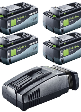 Festool 18V 4x8,0/SCA16 Energy Set 4x batterie 18 V 8,0 Ah ( 4x 577323 ) + chargeur ( 576953 )