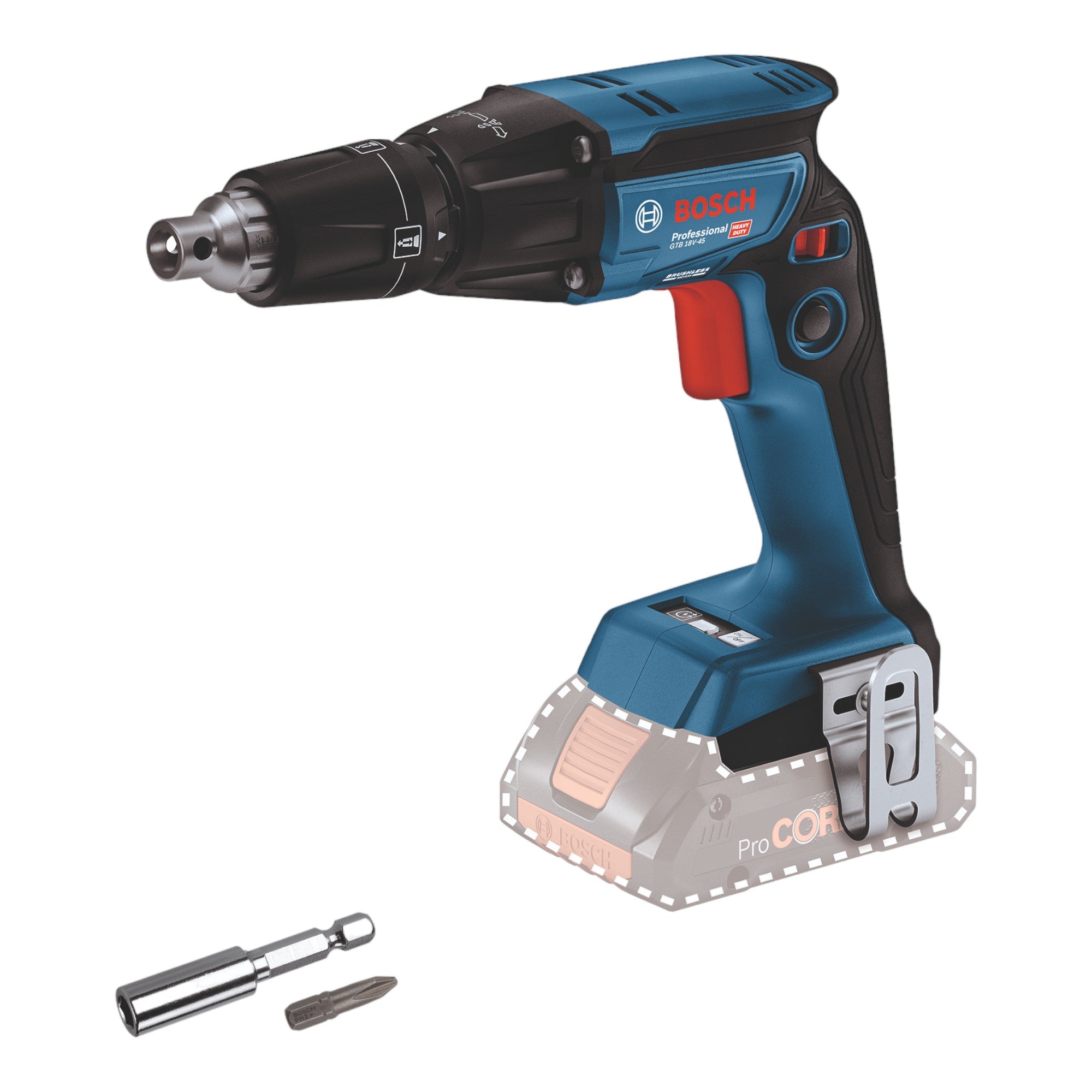 Bosch GTB 18V 45 Professional Akku Trockenbauschrauber 18 V 6 Nm Brushless 06019K7002 2x ProCORE Akku 4 0 Ah Ladegeraet L Boxx 1 - toolbrothers