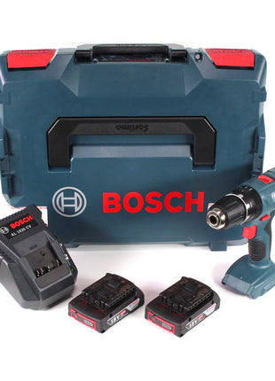 Bosch Professional GSB 18V-21 Akku Schlagbohrschrauber 18V 55Nm + 2x Akku 2,0Ah + Schnellladegerät + L-Boxx - Toolbrothers