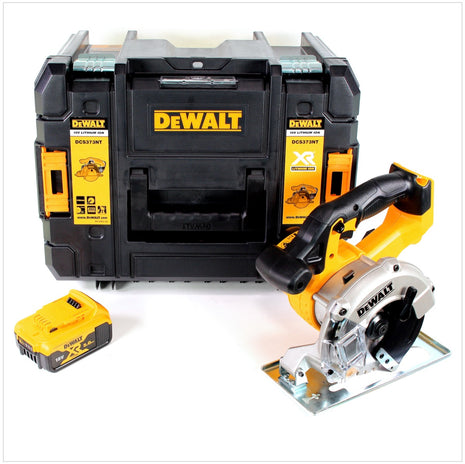 Dewalt DCS 373 NT Akku Metall Kreissäge 18 V 140 mm + 1x Akku 5,0 Ah + Sägeblatt + TSTAK - ohne Ladegerät - Toolbrothers