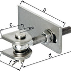 GAH Paumelle de porte 86x23x55x130x28x50mm ( 3000200560 )