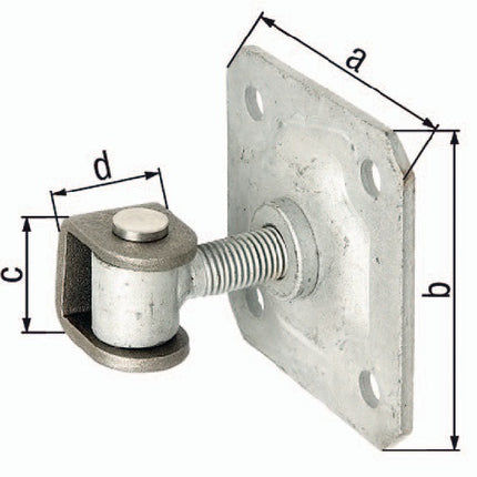 GAH Paumelle de porte 100x100x37x30mm ( 3000200666 )