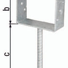 GAH Poutre pour poteau en U ETA-10/0210 121x100x200x60mm ( 3000200708 )