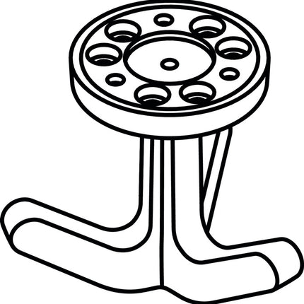 Crochet triple HEWI série 477 mat, élastique (3000207490)