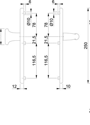 HOPPE Meble Verona 86G/3331/3310/1510 Aluminium F1 ( 3000209099 )