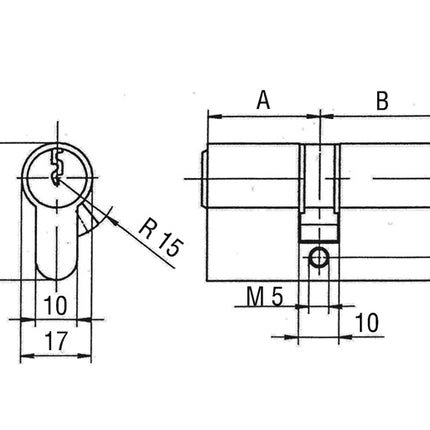 Cylindre double profilé BKS PZ 8800 27/31 mm ( 3000251938 )