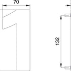 EDI Numéro de maison chiffre 1 acier inoxydable mat ( 3000261316 )