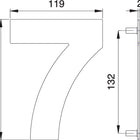EDI Numéro de maison chiffre 7 acier inoxydable mat ( 3000261322 )