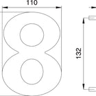 EDI Numéro de maison chiffre 8 acier inoxydable mat ( 3000261323 )