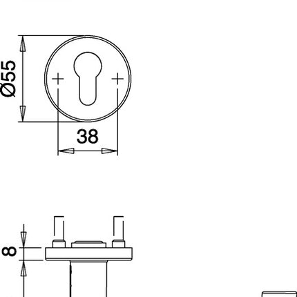 EDI Garniture coupe-feu Riva FS 103/103 Aluminium F1 D/D ( 3000261395 )