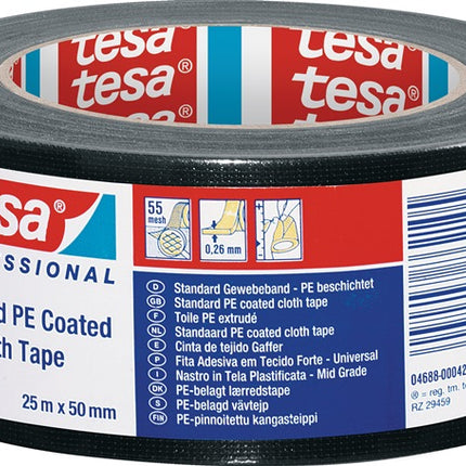 TESA Ruban toilé tesaband(R) Standard 4688 noir ( 3000265407 )