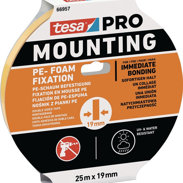 TESA ruban de montage Mounting PRO PE fixation 66957 blanc (3000265494)