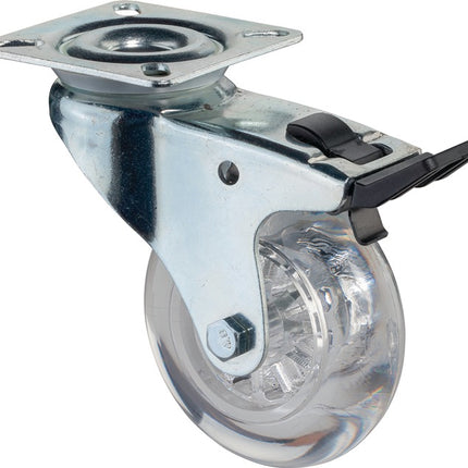 BS ROLLEN Roulette pivotante avec frein Roue Ø 50 mm Capacité de charge 40 kg ( 3000275196 )