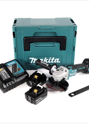 Makita DGA 513 RMJ Akku Winkelschleifer 18 V 125mm Brushless + 2x Akku 4,0Ah + Ladegerät + Makpac - Toolbrothers