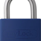 Cadenas à cylindre ABUS T65AL/40 bleu lisse. Corps de serrure largeur 43 mm (3000280252).
