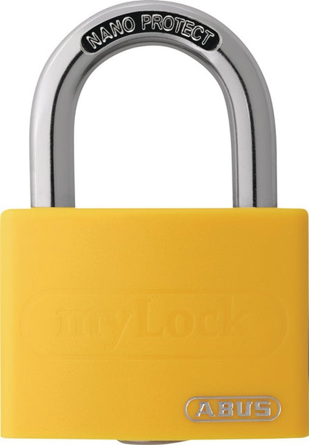Cadenas à cylindre ABUS T65AL/40 jaune, étiquette de verrouillage, largeur du corps 43 mm (3000280255)